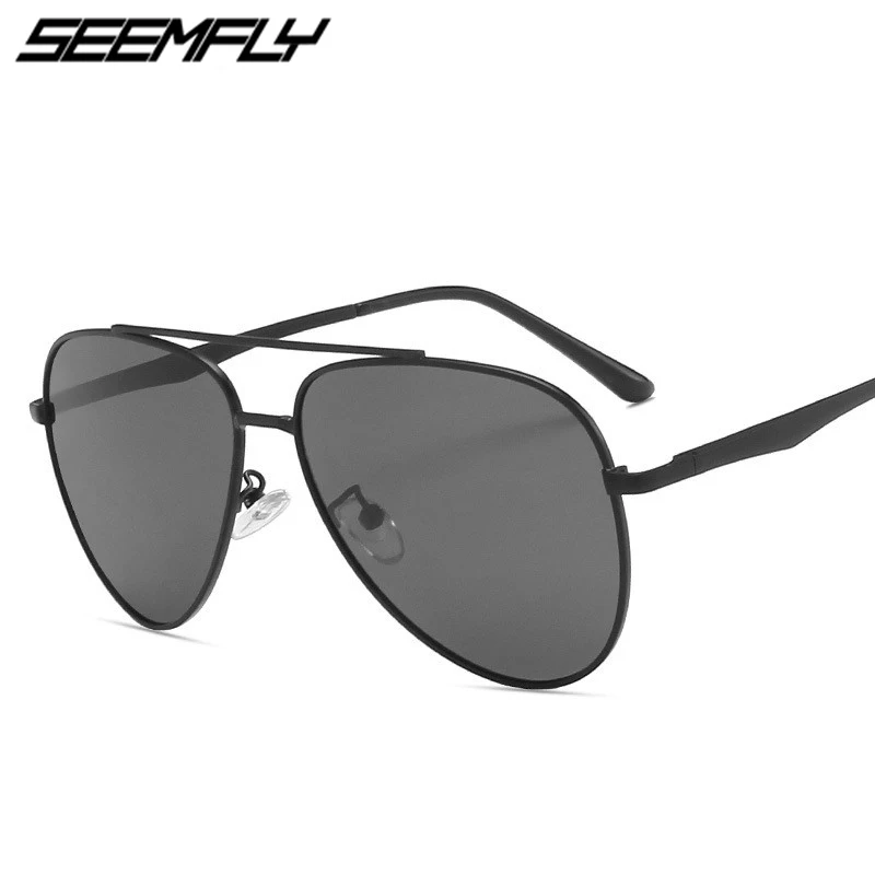 

Солнцезащитные очки-авиаторы мужские и женские Seemfly, в металлической оправе, с пружинными дужками, с поляризацией, для вождения, с защитой ...