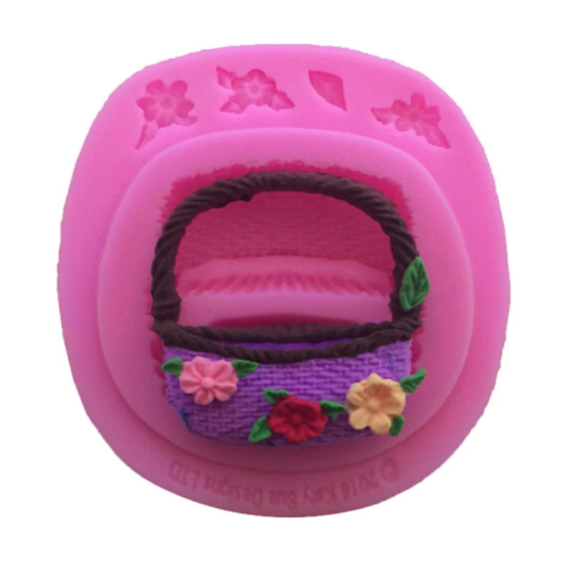 

Silicone Floral Swag Sgarcraft Molds 3D Flower Basket cake mold chocolate gumpaste Cupcake Stencil Wedding Decoration Christmas