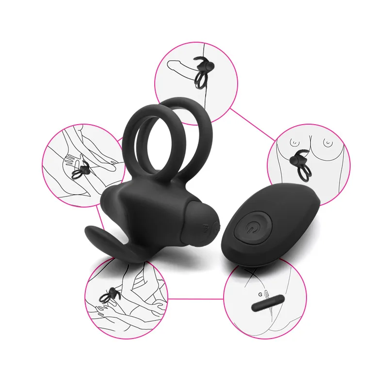 Remote Control Vibrating Cock Ring For Men Silicone Erection Penis Delay Lock Sperm Scrotum Massage Masturbator SexToy | Красота и