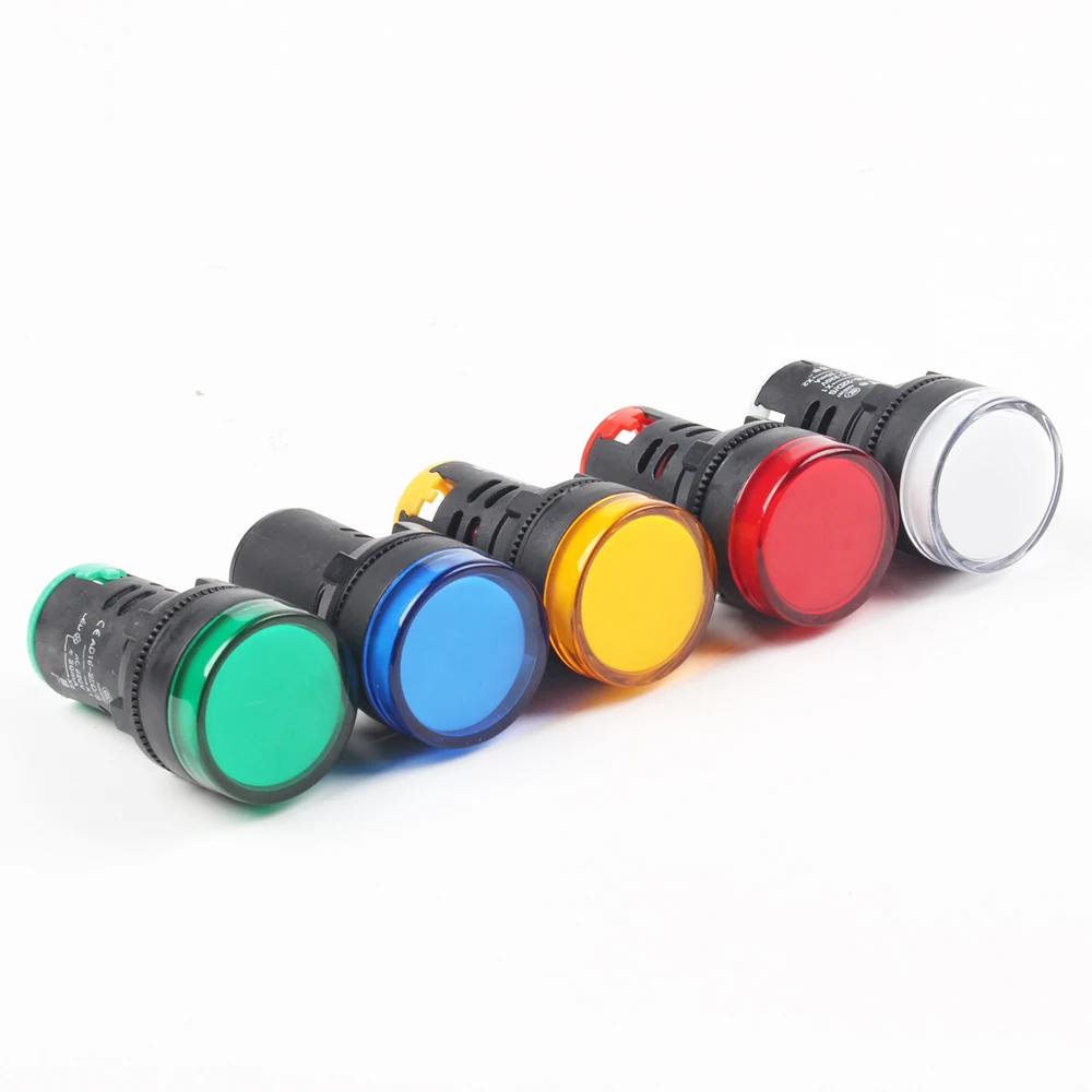 Ad16 22 AD16 5 цветов AC220V пластиковый индикатор питания сигнасветильник мм размер