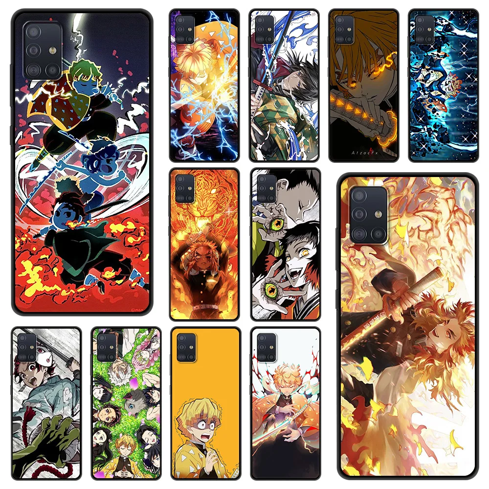 

Demon Slayer Kimetsu No Yaiba Phone Case for Samsung Galaxy A12 A22 A32 A50 A70 A52 A40 A10 A20 A30 Cover Silicone Luxury Shell