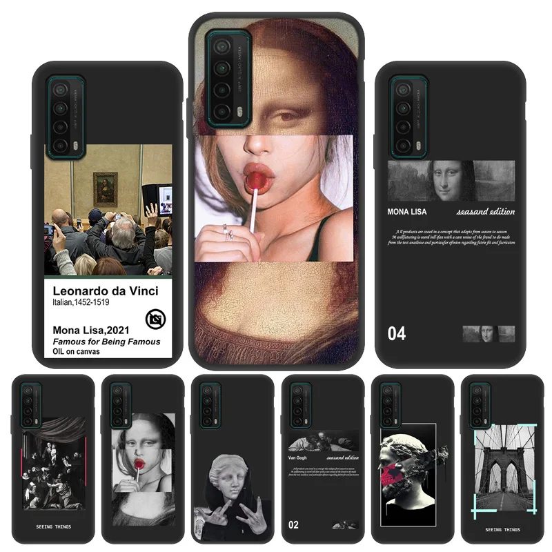 

Art David Mona Lisa Case For Huawei Y7A Y9 Prime 2019 Case Silicone Funda For Huawei Y7 Prime 2018 Y7P Y7 Pro Y8S Y8P Cover Capa