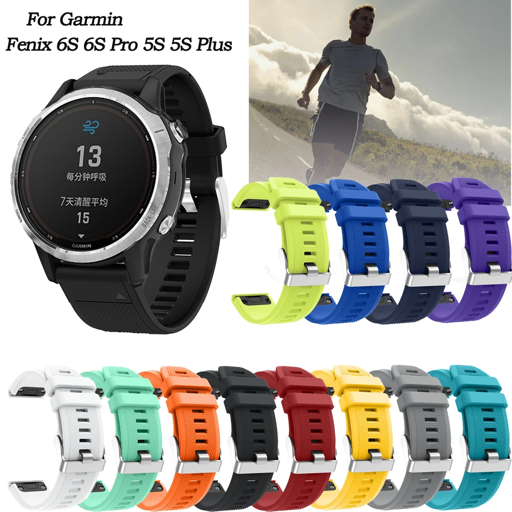 

Силиконовый ремешок для часов 20 мм, ремешок для смарт-часов Garmin Fenix 6S 6S Pro, быстросъемный легко устанавливаемый наручный браслет