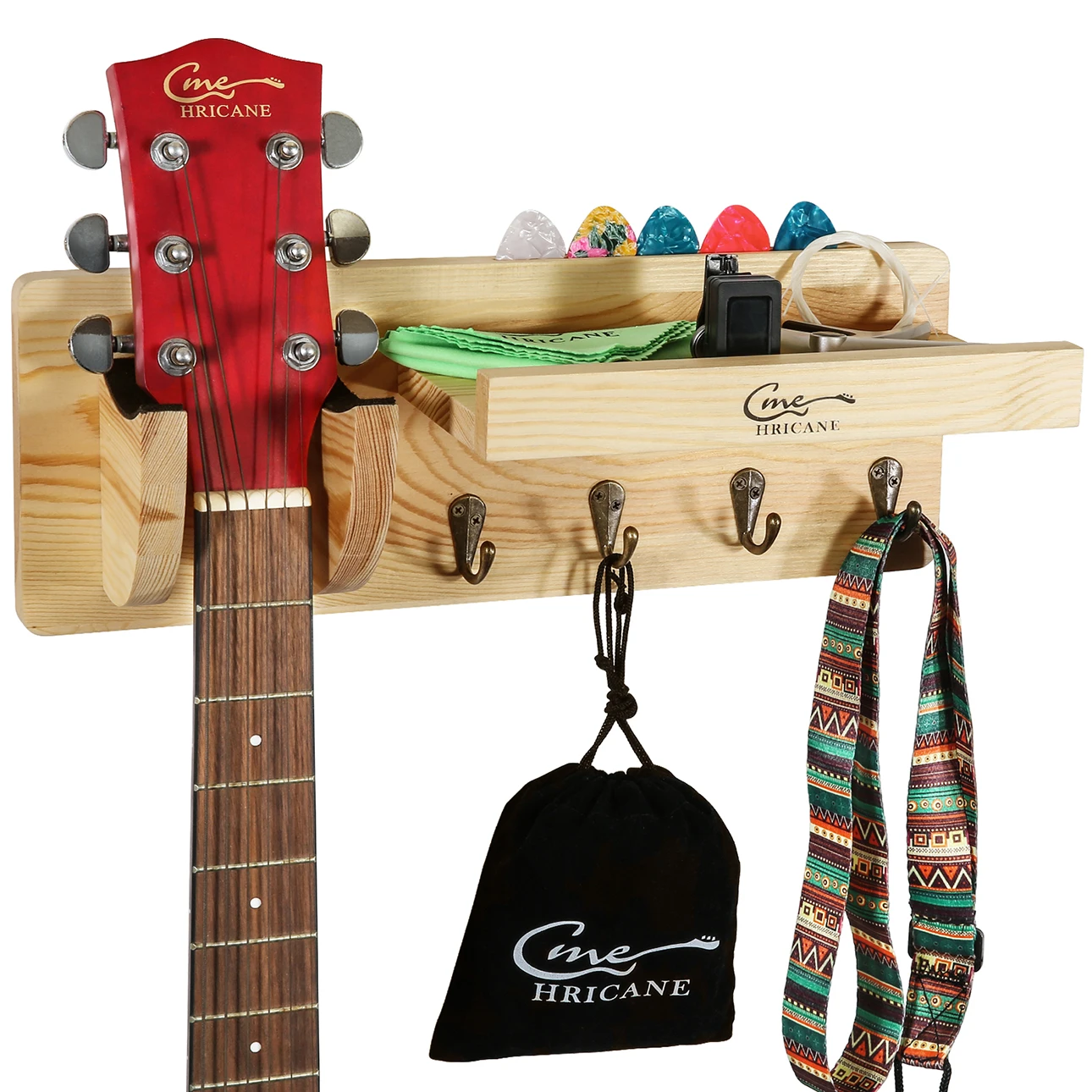 

Hricane Multifunctional guitar hanger Guitar Rack Wall Mounted Holder For Ukulele Guitar Bass