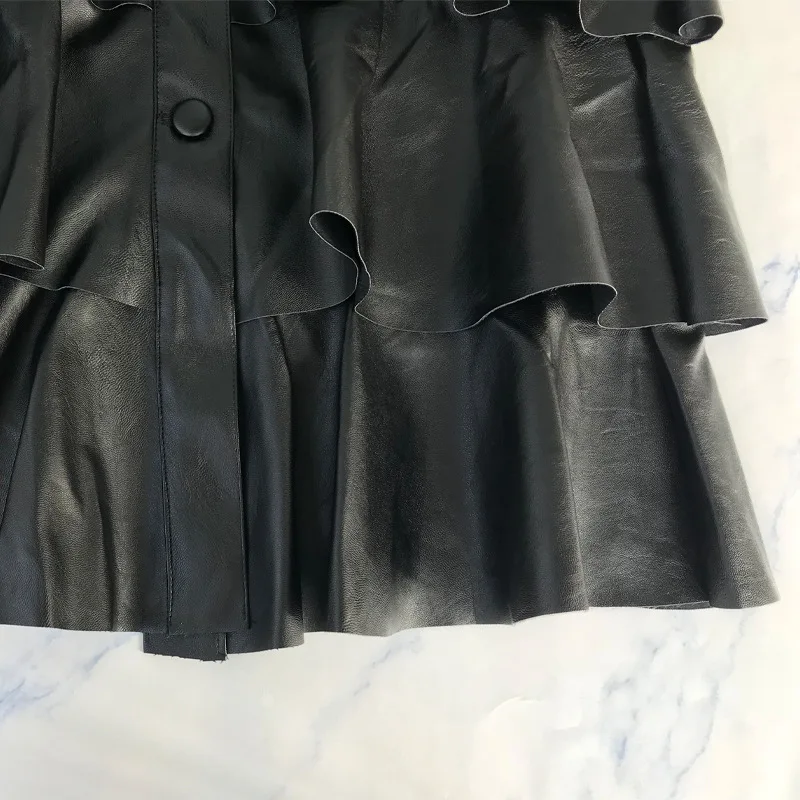 Сексуальная юбка Женская длинная винтажная плиссированная черная одежда из