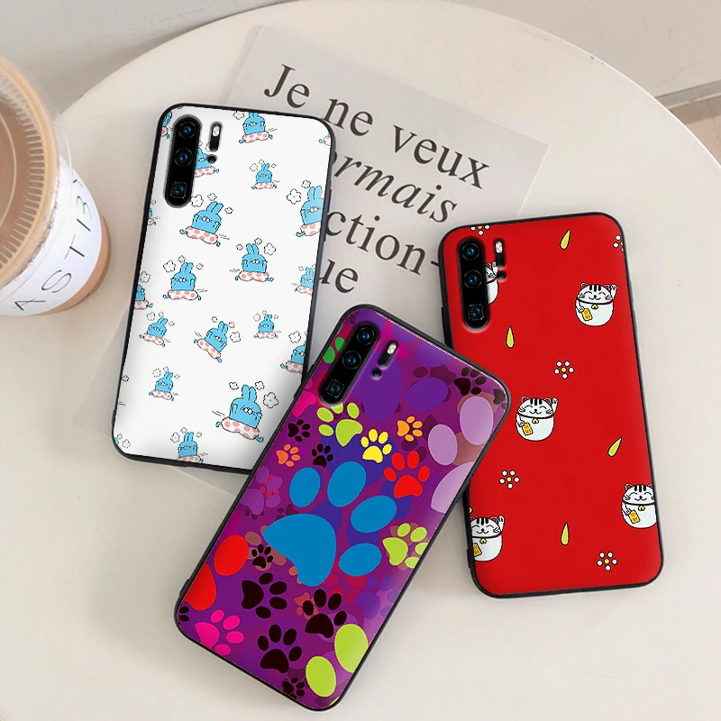 Симпатичные кошки и собаки с рисунком лапы Роскошный чехол для Huawei Honor 7X8X9X8 9 10 Lite