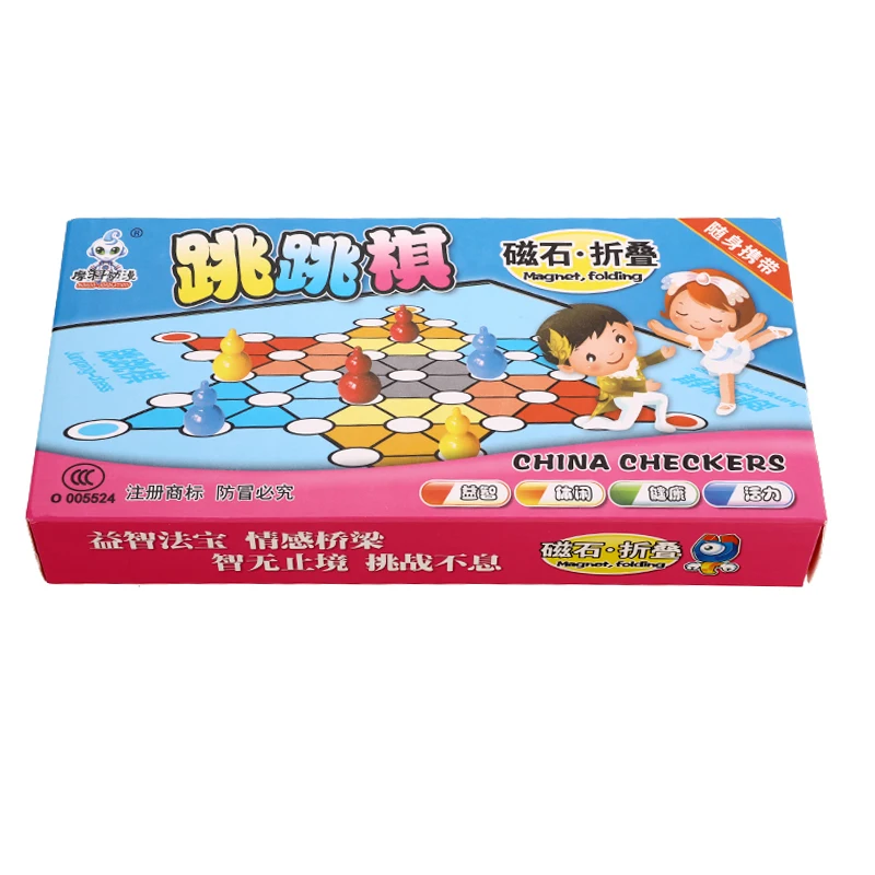 

Folding Jumping Chess Board Game Plastic Chessboard Travel Family Party Casual Educational Entertainment Chess Games