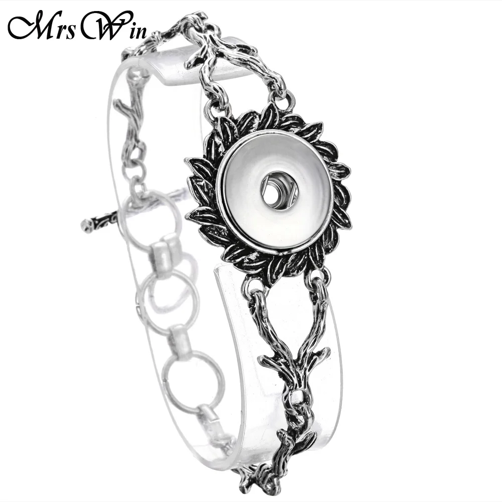 Новинка 18 мм браслет с кнопками браслеты 15 видов конструкций античный 3