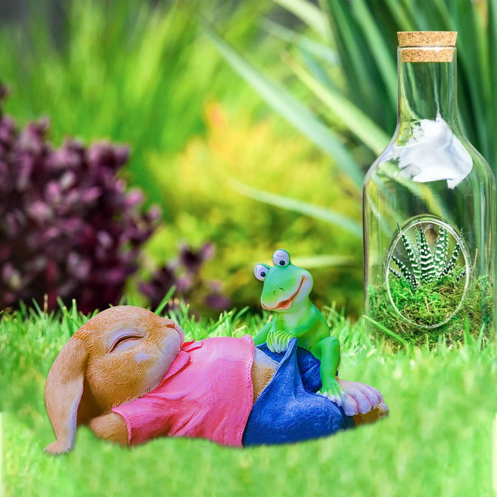 Пасхальное украшение мультяшное животное кролик планшетофон для сна на лужайке