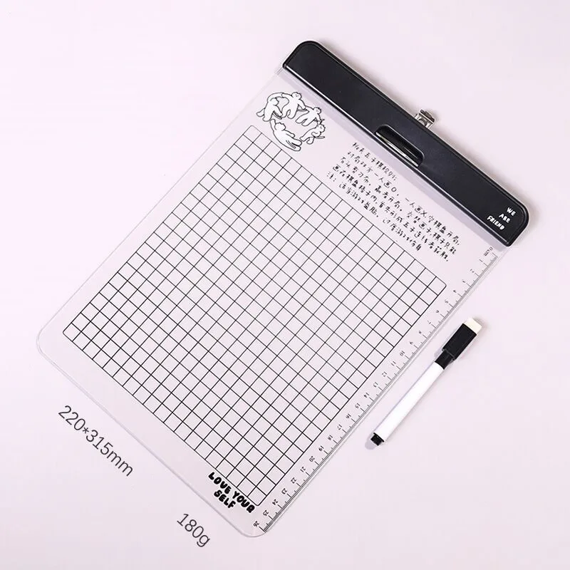 

Sharkbang Cute Multifunctional Daily Schedule ABS Thickened A4 File Clip Writing Board Clip With Cleanable Pen School Stationery