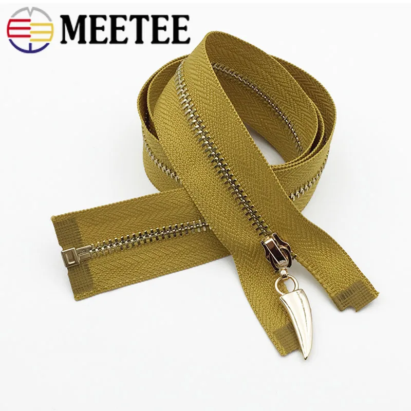 1/3 шт. Meetee 60 см 3 # Авто замок застежки-молнии металла открытого конца молния для