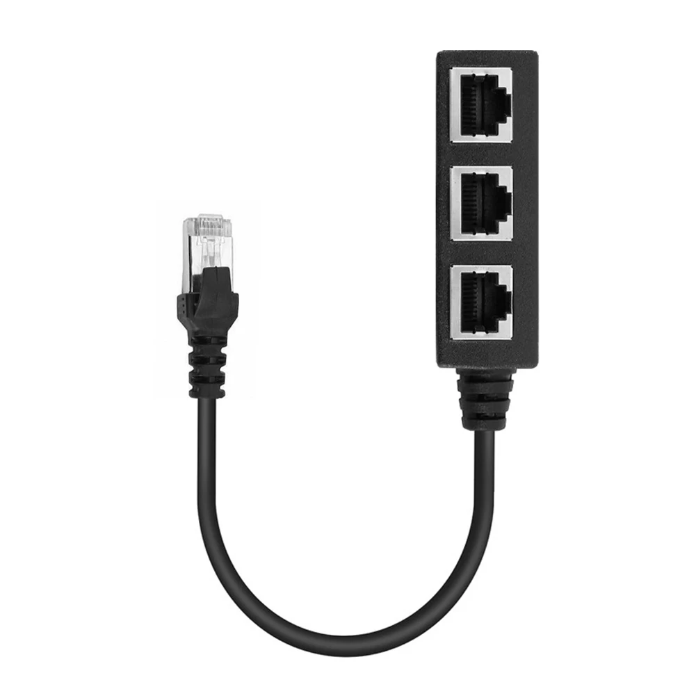 RJ45 разъем Ethernet кабель сплиттер 1 папа до 3 женский порт LAN Сетевой адаптер сетевой