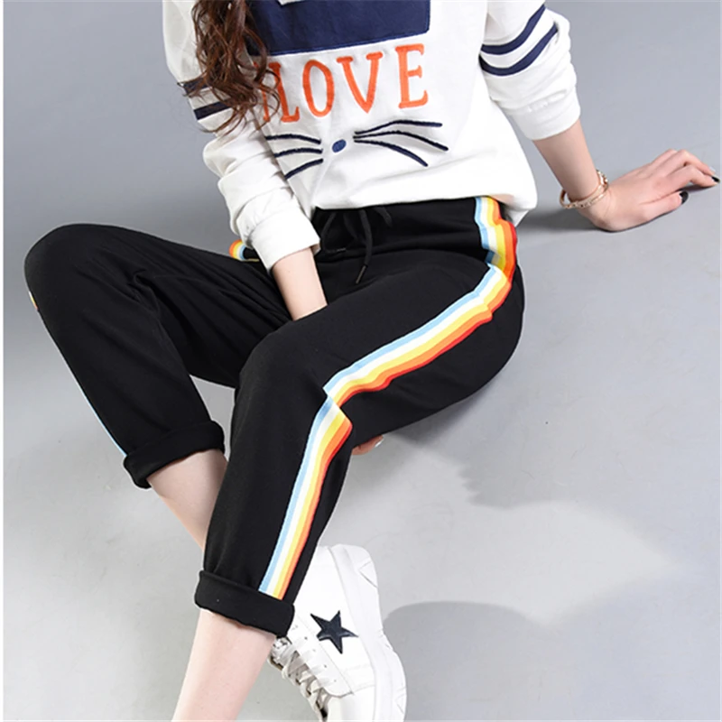 2021 весенне-летние женские повседневные тренировочные брюки свободные джоггеры