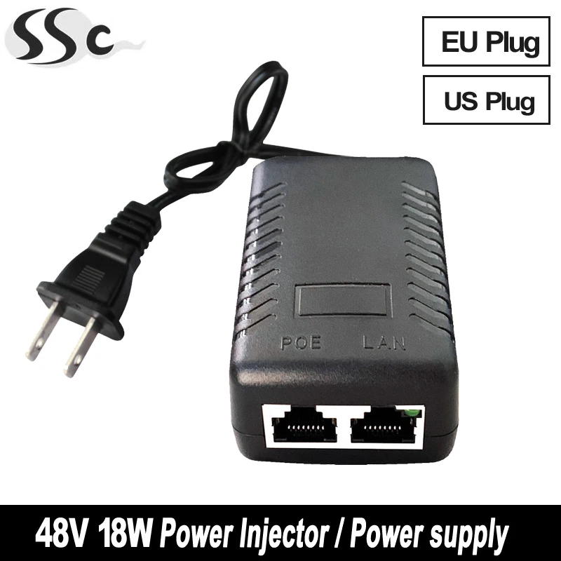 POE инжектор DC 48V 0.5A PoE источник питания подходит для ip камеры/беспроводной AP EU/US/AU/UK