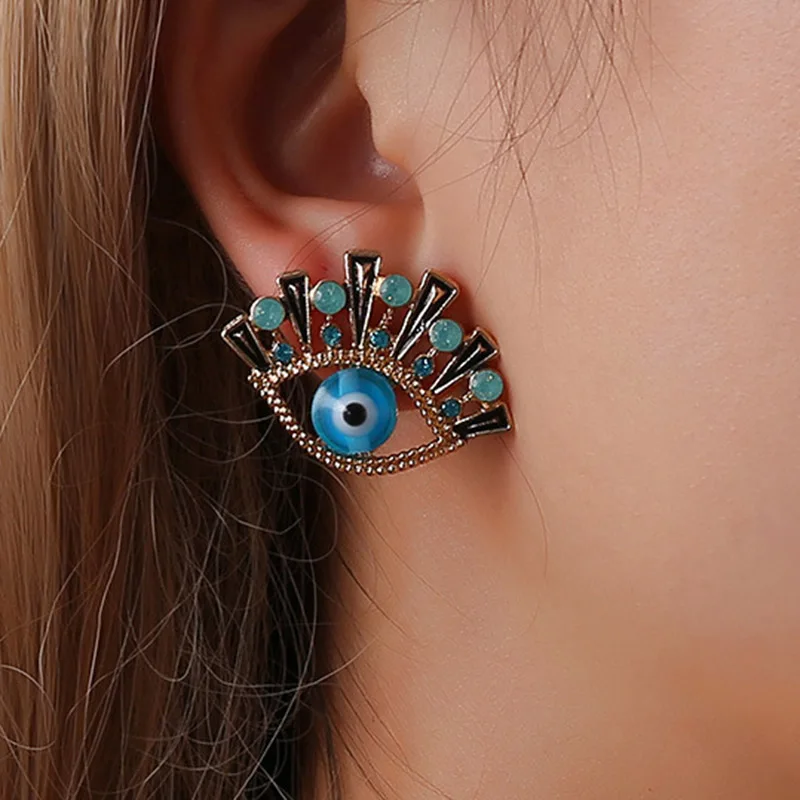 Корейские Cz турецкие серьги в виде глаз для женщин кубический циркон сплав