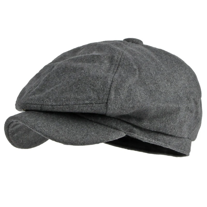 

HT4006 Berets Autumn Winter Hat for Men Women Retro Octagonal Newsboy Cap Vintage Plain Men Wool Beret Hat Male Female Beret Cap