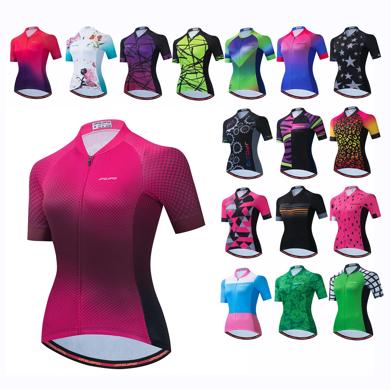 

2021 JPOJPO Cycling Jersey Women Summer Short Sleeve Bike Jersey Ropa Ciclismo Bicycle Shirt Cycling Clothing Maillot Clothes