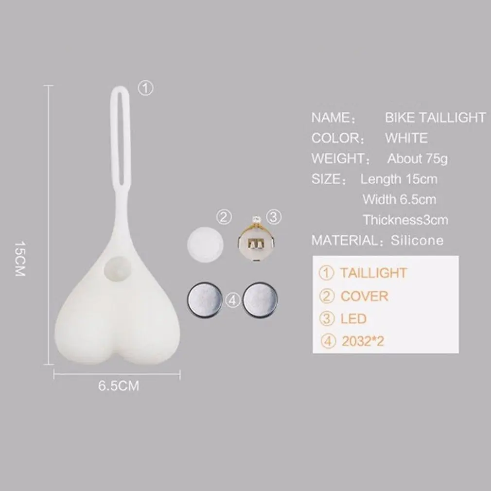 

Cycling Balls Tail Silicone Light Creative Bike Waterproof Night Essential LED Red Warning Lights Bicycle Seat Back Egg Lamp