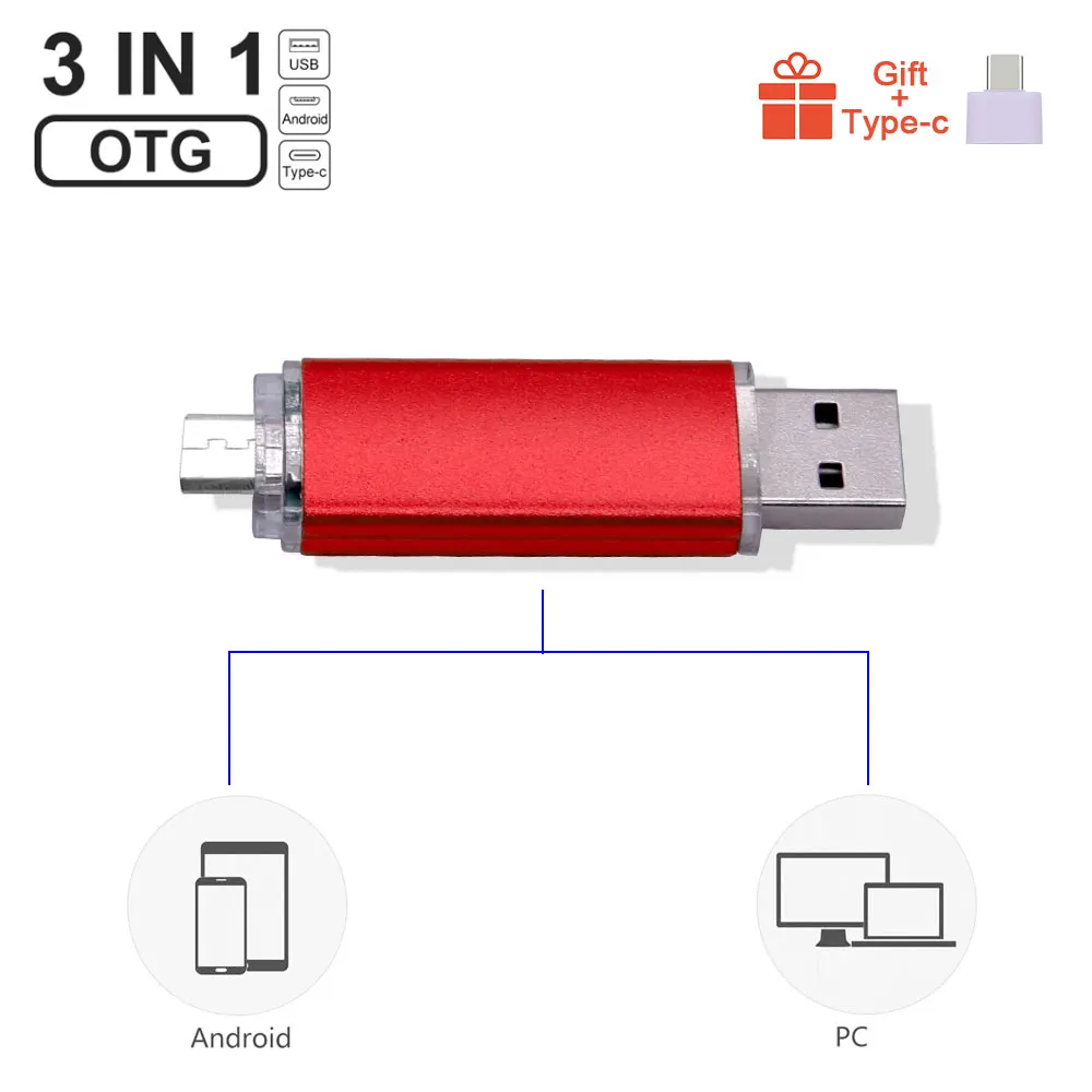 Высокоскоростной флеш накопитель Micro OTG USB 2 0 для смартфона 128 ГБ 512 МБ 4 Гб 32 64