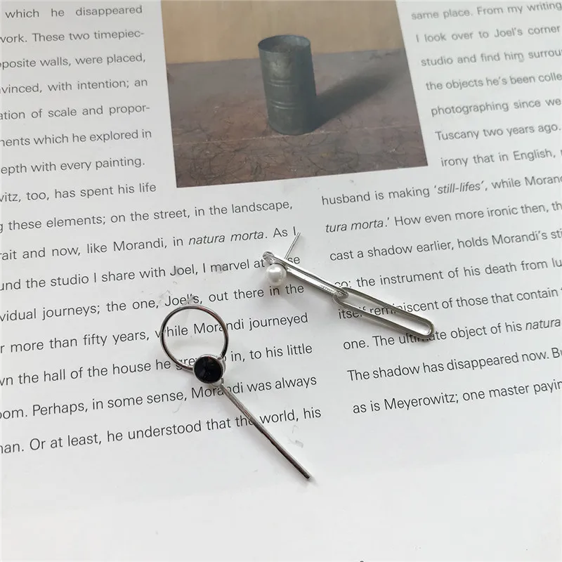 Минималистичные серьги RUIYI из настоящего серебра S925 пробы с геометрическим