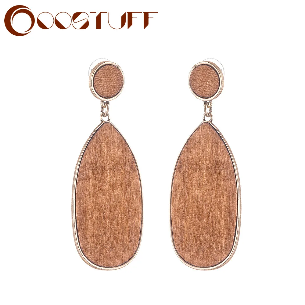 Модные ювелирные изделия в винтажном стиле с дощатым свисающие серьги для женщин