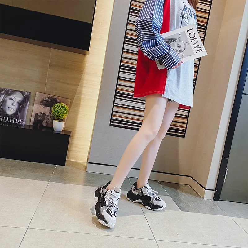 Женские массивные кроссовки Smile Circle Повседневные Дышащие тканевые на платформе с