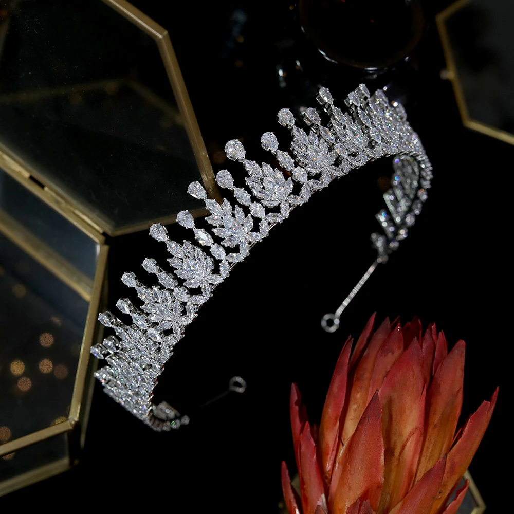Новый дизайн хрустальный головной убор свадебный Корона Свадебная головная