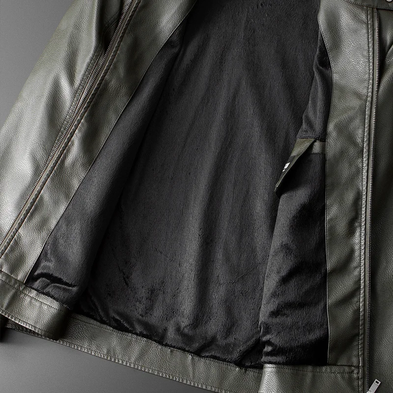 Осенне-зимняя кожаная куртка Мужская куртка-бомбер повседневные куртки Модная