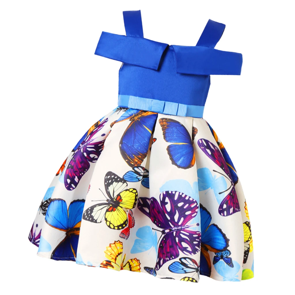 

Flower Girl Dress Butterfly Off-the-shoulder Wedding Bridesmaid