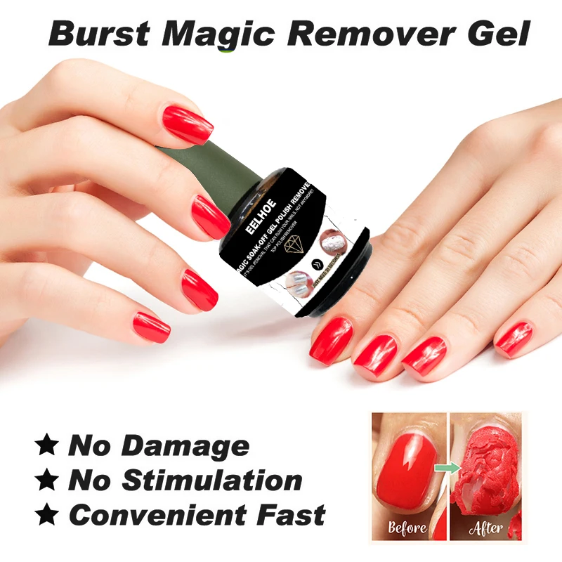 

Bursting Soak-Off Gel Nail Polish Remover Bursting Remove Nail Gel Removal Nail Degreaser Tools J9