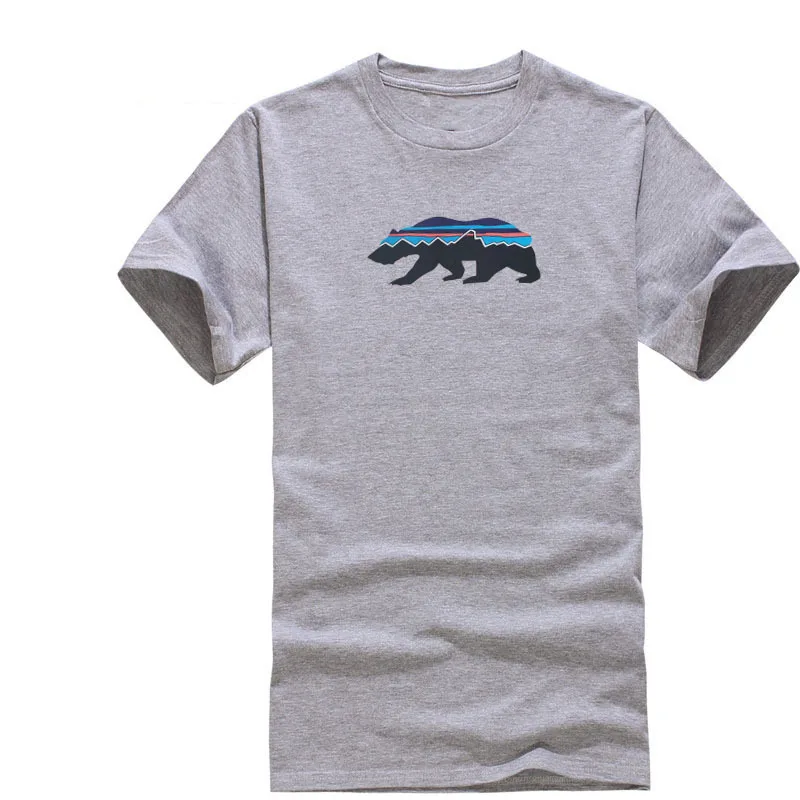 

Summer bear print short-sleeved T-shirt is a casual shirt for retro couples harajuku men clothing men clothing