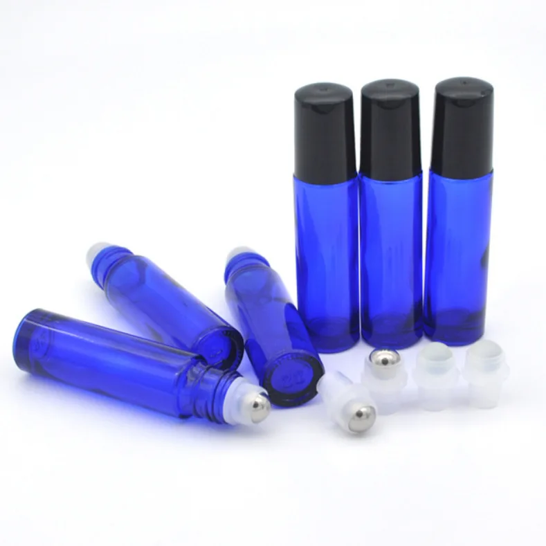 24 шт Пустой Янтарный стеклянный рулон эфирного масла на бутылки Флаконы с