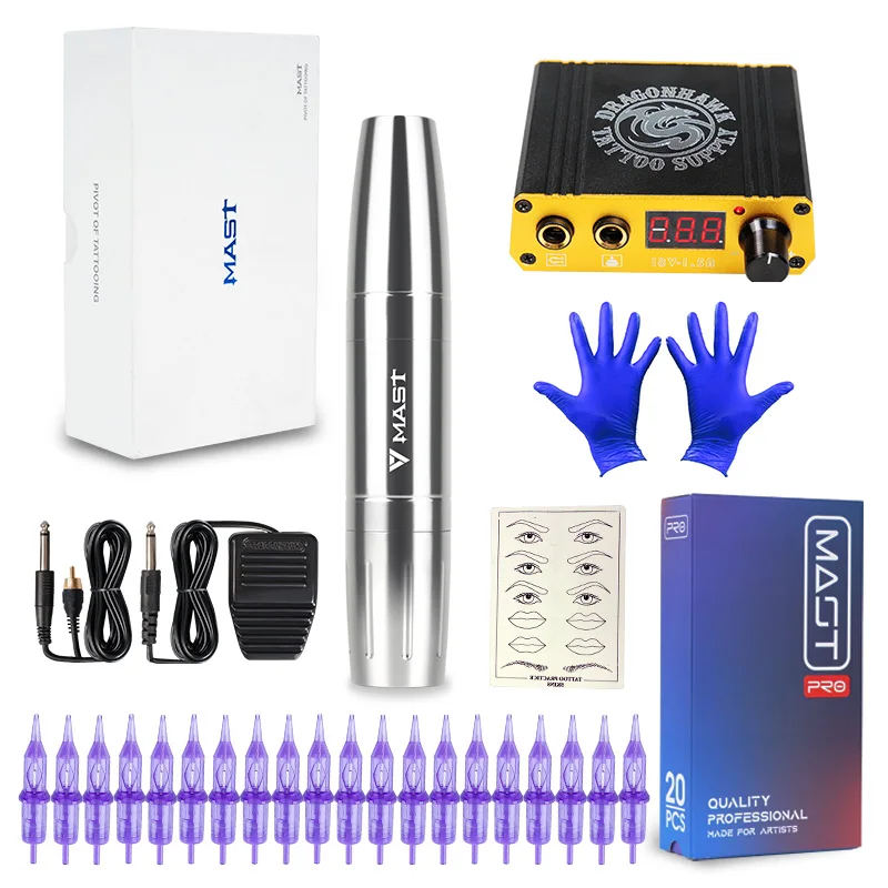 Набор для мачты татуировщика Dragonhawk мотор ротационная ручка макияжа мощные иглы