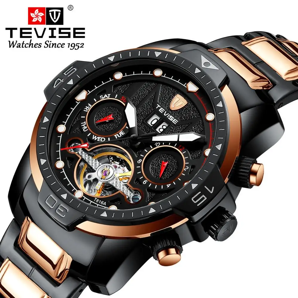 

2019 New Men's Watch Waterproof Calendar Men's Watch Multi-Function Display Mechanical Watch LED Men's Watch