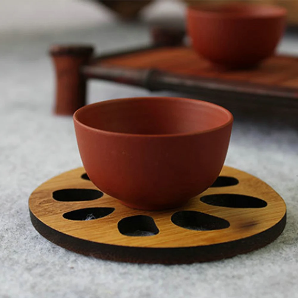 

Tea cup cushion tea cushion insulation cushion bamboo cup holder creative Chinese style tea ceremony accessories