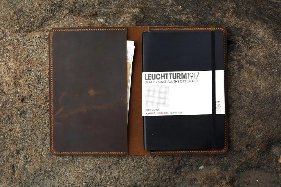 Персонализированный кожаный чехол для Leuchtturm 1917 Средний A5 блокнот/Минималистичная Кожаная Обложка для Leuchtturm1917 JOTTBOOK