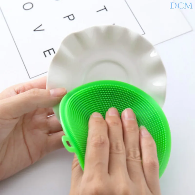 

1pc Magic Cleaning Brushes Silicone Dish Bowl Scouring Pad Pot Pan Easy to clean Wash Brush Cleaning Kitchen@1