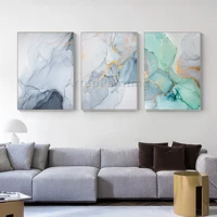 set of 3 modern abstract oil painting on canvas grey green white hand painted wall art pictures for living room wall decoration