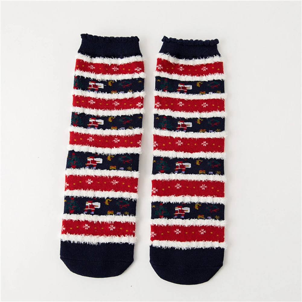 1 Pair Winter Women Socks Christmas Reindeer Santa Claus Snowman Warm Men Mid-calf Meias free shipping | Женская одежда