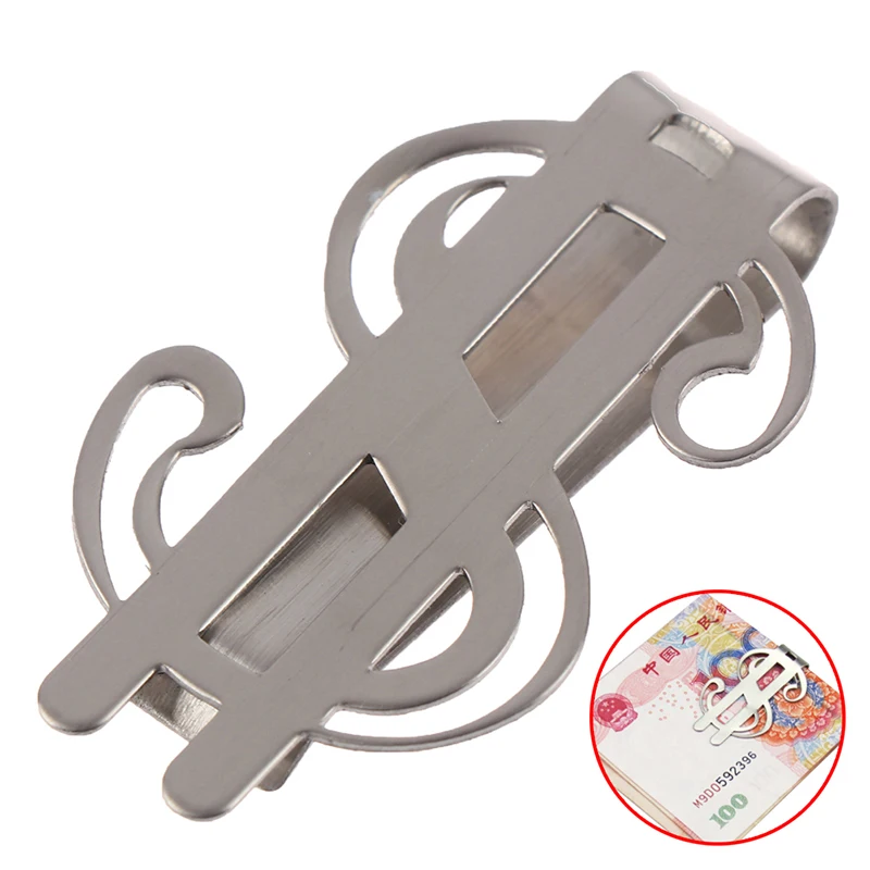 1 шт. Тонкий Карманный Кошелек из нержавеющей стали с зажимом для денег мужчин и