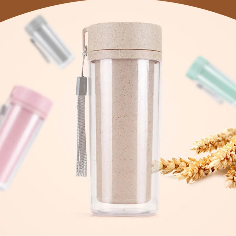 Портативная емкость для воды с теплоизоляцией чайник Пшеничная солома кофейные