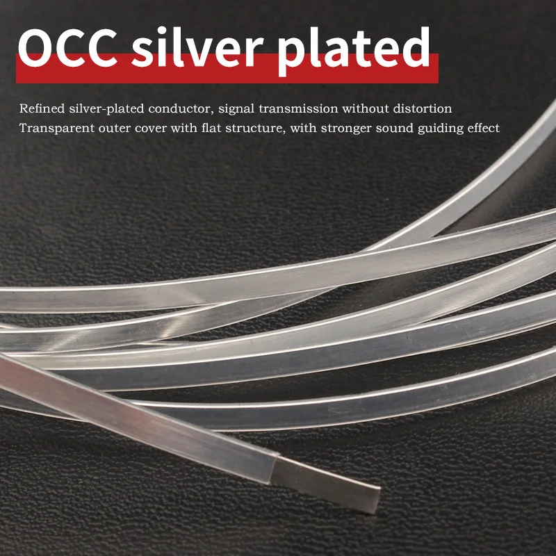 

Hi-end 5N OCC Silver Plated HiFi Audio Power Line Speaker Wire FEP Insulated DIY Bulk Cable
