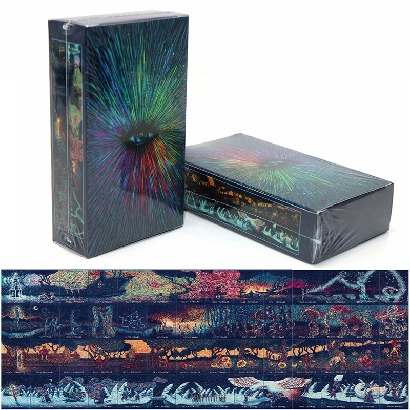 79 карт Призма Таро карты колода английский 4 сезона таинственный голубой глаз