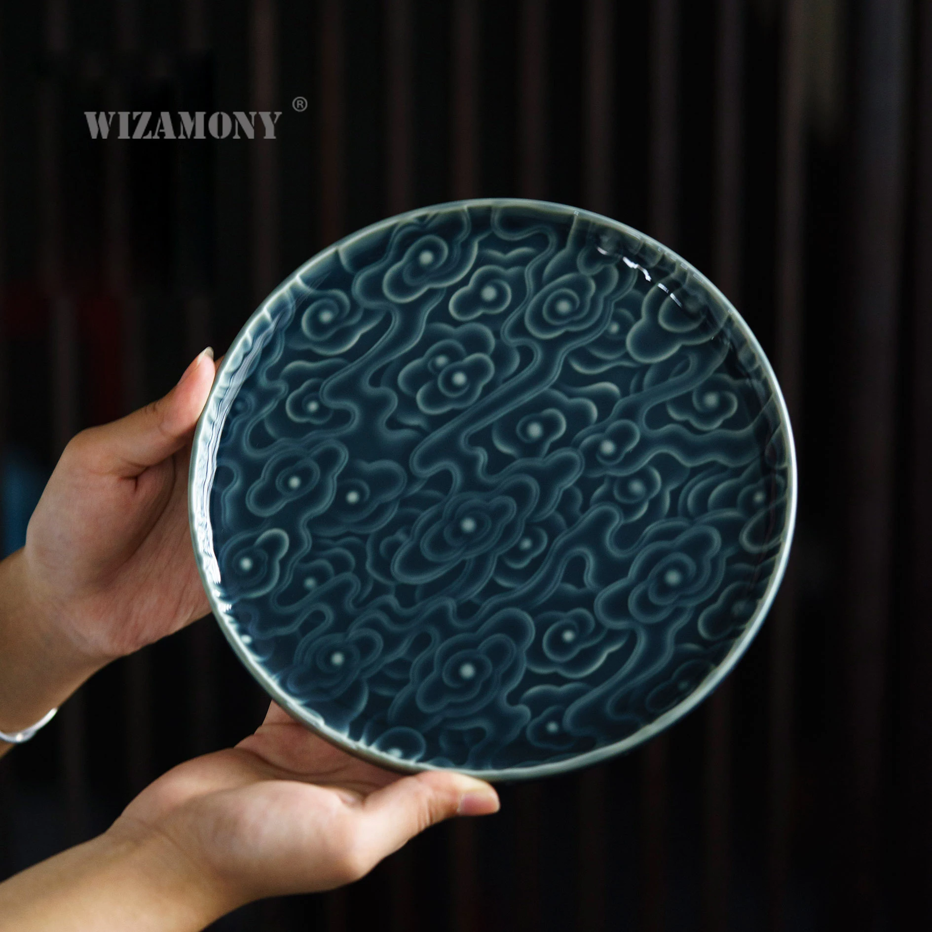 1 шт. WIZAMONY Новый керамический синий и белый чисто ручной работы креативный чайный