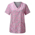 Аптека, домашние животные, больница, медсестра, Униформа, печать топов, стоматология, врач, комбинезоны, лаборатория, цветочные, розовые технические медицинские предметы