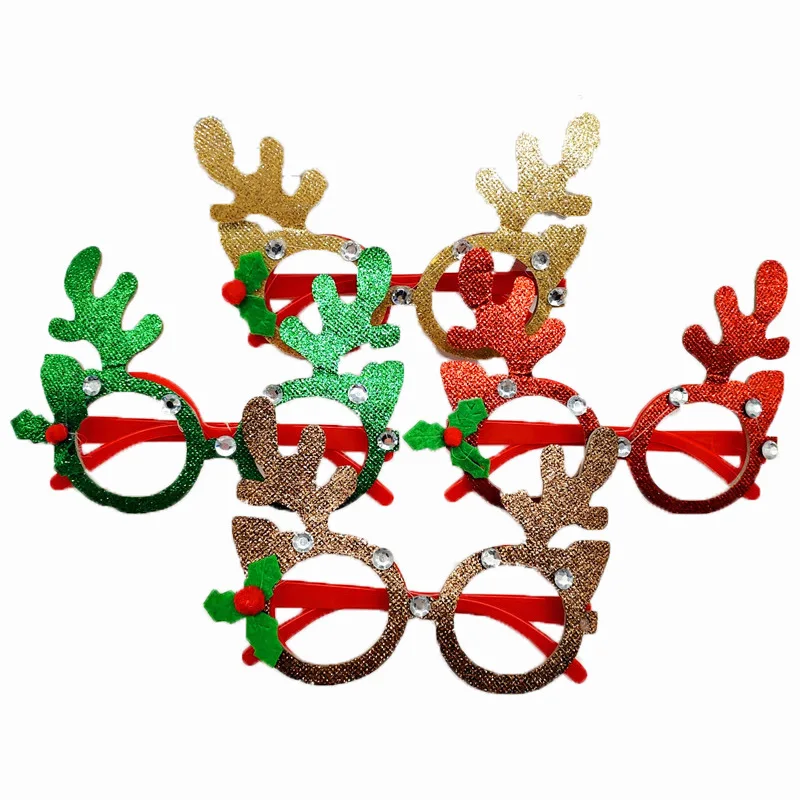 Рождественские креативные вечерние очки забавные без рамки для фотосессии