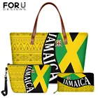 Новинка 2021, трендовые Наплечные сумки FORUDESIGNS с принтом флага Ямайки для женщин, повседневная сумка-тоут, брендовые дизайнерские сумки и кошельки, Bolso