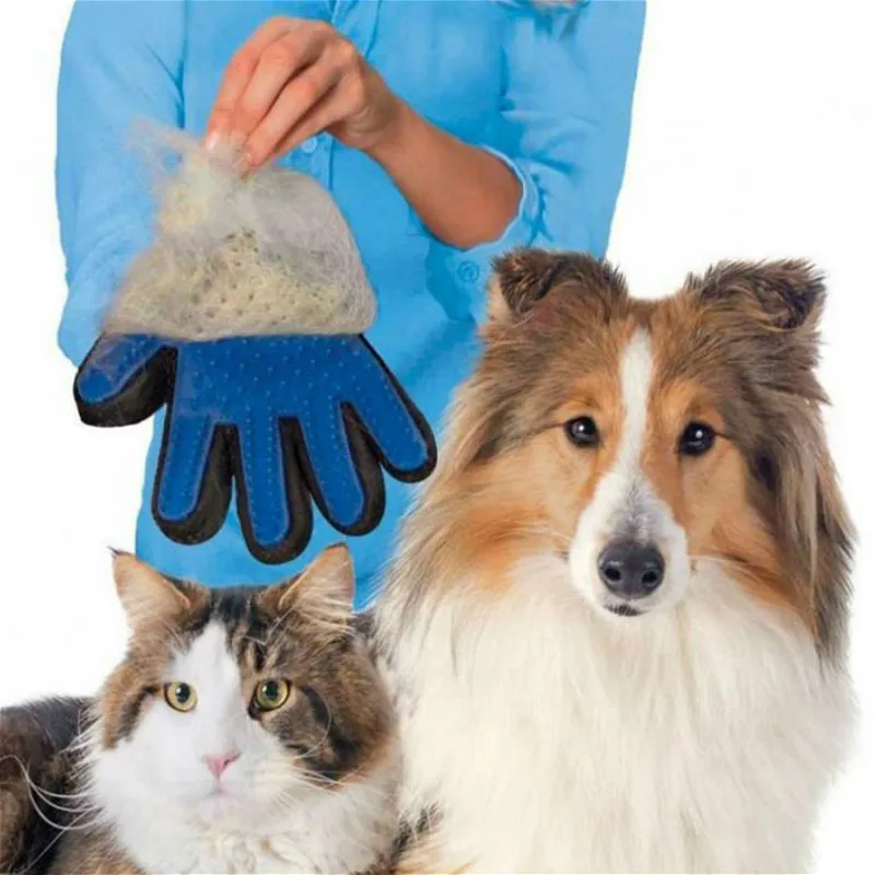 Новая простая перчатка для груминга кошек шерстяная щетка вычесывания шерсти
