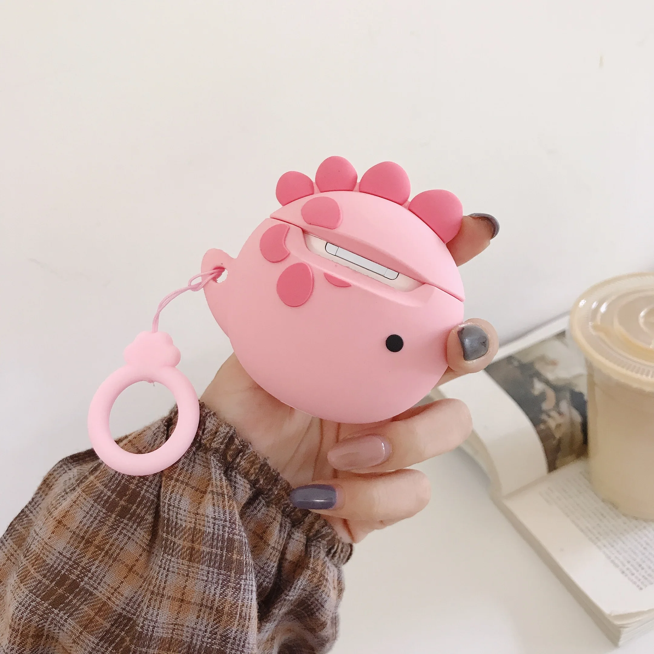 Симпатичные 3D наушники Airpod Air Pods чехол мультяшный лосось динозавр Рыба для Airpods