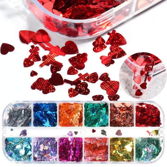 

1 Set Mixed Color 3D Ultrathin Sequins Nail Glitter Flakes 1/2/3mm Sparkly DIY Tips Dazzling Paillette Nail Art Decorations TRP